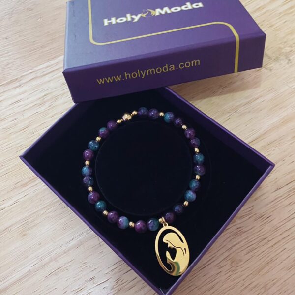 Bracelet perle indigo de la vierge