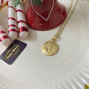 MEDAILLE NOTRE DAME DE LA SAGESSE 18mm (or jaune)