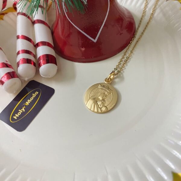 MEDAILLE NOTRE DAME DE LA SAGESSE 18mm (or jaune)