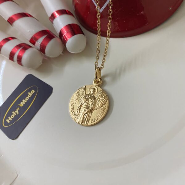 MEDAILLE ST RAPHAEL 18mm (or jaune)