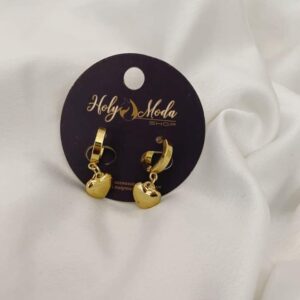 BOUCLE D'OREILLE COEUR PENDANT