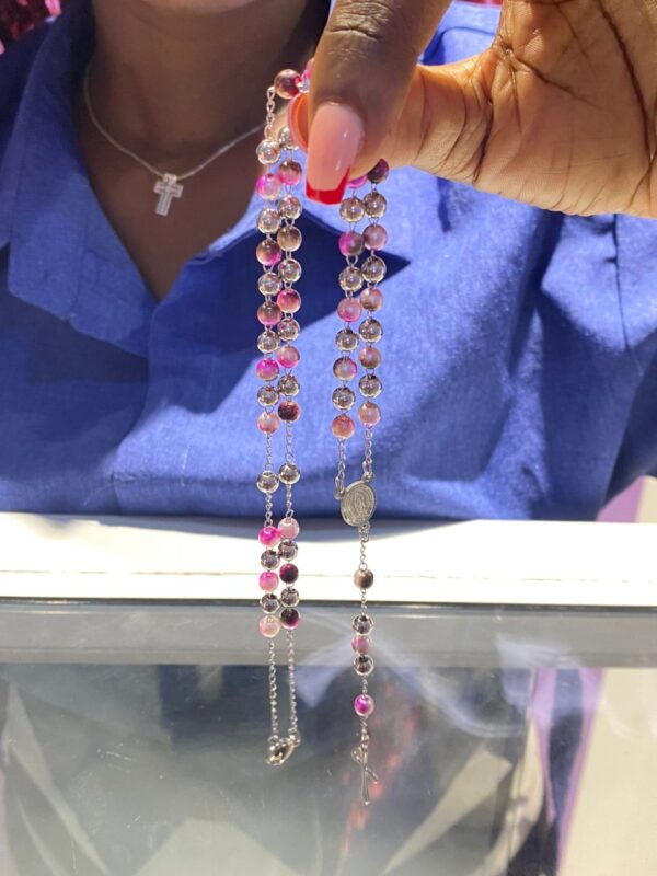 CHAPELET CHAINE ROSE