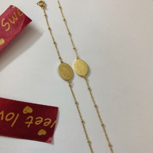 BRACELET VIERGE MIRACULEUSE ( plaque or)