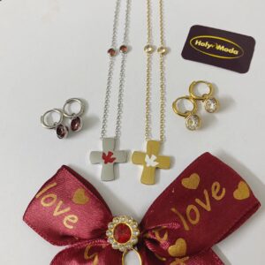 CHAINE CROIX COLOMBE AVEC PIERRE ZICRON