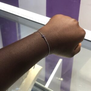 BRACELET DAME CROIX (acier inoxydable)