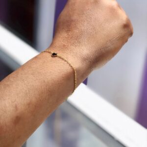 BRACELET DAME COEUR NOIR