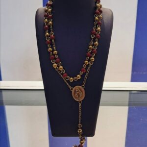 CHAPELET 2 TONS PLAQUE OR \ ROUGE