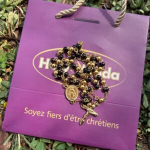 CHAPELET 2 TONS NOIR \ OR