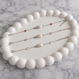BRACELET COEUR ARG COLORE