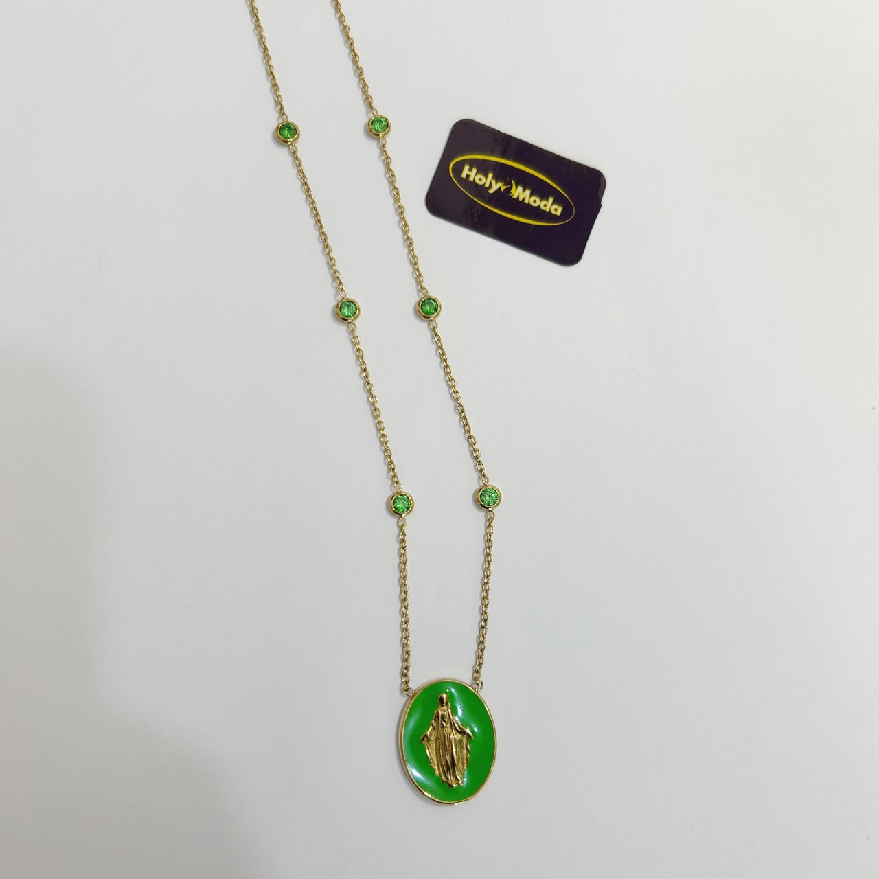 MEDAILLE MIRACULEUSE PIERRE VERTE – Image 2